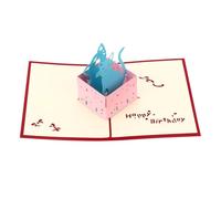 BESTYASH Pop-up Birthday Cards 3D Handmade Paper Cat Shape Assorted Color Creative Stylish Blessing Cards for Special Occasions