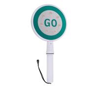 BESTYASH Portable Double-Sided LED Baton Battery-Powered Handheld Go/Stop Sign for Parking and Road Management Emergency Flashing Indicator (No Battery)