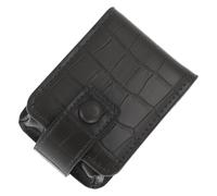 BESTYASH Portable Makeup Organizer Bag Mirror Compact Lipstick Storage Pouch for Outdoor Use Practical Cosmetic Carrying Case Simple Grey