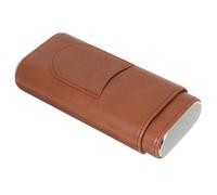 BESTYASH Portable Pu Leather Cigar Humidor Box Small Cedar Lined Cigar Carrying Case Travel Pouch for Smokers