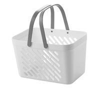BESTYASH Portable Storage Baskets with Handles Versatile Organizer for Bathroom Kitchen and Laundry White Sundries Bin for Home Use