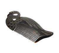BESTYASH Premium Black Ox Horn Comb for Hair Straightening and Scalp Massage Portable Hairdressing Tool for Home and Travel Natural Material Relieves Itching and Tension