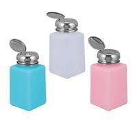 BESTYASH Push Down Pump Bottle for Nail Polish Remover, Empty Alcohol Dispenser for Gift Ideas, Pack of 3