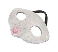 BESTYASH Realistic Mouse White Pu Animal Face Cover for Men Women