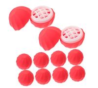 BESTYASH Refillable Lip Balm Storage Containers 10pcs Pink Sphere Plastic Lipstick Boxes Travel Cosmetic Dispenser for Women