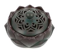 BESTYASH Retro Ceramic Lotus Censer for Incense Burning High Temperature Resistant Home Incense Holder with Compact Design Portable Desktop Ornament Creating Cozy Aromatic Atmosphere