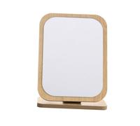 BESTYASH Retro Wooden Folding Makeup Mirror Large Desktop Cosmetic Mirror with Premium Glass Clear Reflection Stylish Pattern for Vanity Bathroom Countertop