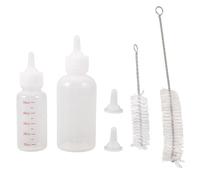 BESTYASH Reusable Pet Nurser Feeding Bottle Set for Kitten and Puppy Lightweight Plastic and Silicone Newborn Pet Nursing Bottles 50ml and 120ml Capacity Easy to Squeeze