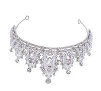 BESTYASH Rhinestone Crown for Bride Lightweight Silver Tiara Headband Elegant Hair Jewelry for Weddings Engagements and Anniversaries for Women