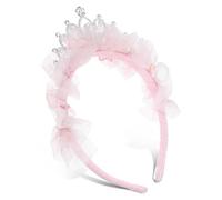 BESTYASH Rhinestone Crown Headband for Elegant Tiara Birthday Party Accessory Unique Mesh Design Easy to Wear for Celebrations and Special Occasions