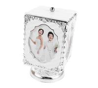 BESTYASH Rotating Music Box Picture Frame Tabletop Photo Display Holder with Built Melody for Couples Engagement Wedding Family Photos Decorative Vintage Ornament