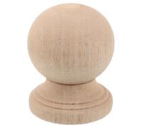 BESTYASH Rustic Classical Roman Wood Sphere Finial Artistic Craftsmanship Natural Wood Grain Beige for DIY Furniture and Gardens