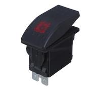 BESTYASH Rv Generator Rocker Switch for Outdoor Use Quick Response and Nighttime Operation Start Stop Replacement with Red Reflective Button, 5 Pins, Plastic and Metal Construction