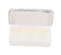 BESTYASH Sealed Small Pill Organizer Box with Compartments Portable Carry Medicine Case for Travel Outdoor Camping Elderly Daily Medication Storage