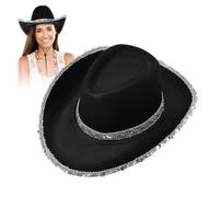 BESTYASH Sequined Western Hat for Men Women Unisex Cowgirl Party Headwear Glamorous Outdoor Costume Accessory for Festivals Western Themed Events