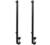 BESTYASH Set of 2 Adjustable Tabletop Rod Stands for Pegboards, Ideal for Organizing Supplies, Tools, and Accessories at Home and in The Office, Black
