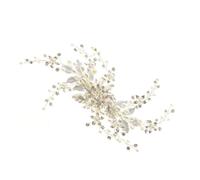 BESTYASH Silver Crystal Flower Hair Clip Bridal Barrette for Wedding Bride Bridesmaid Elegant Handcrafted Hairpin Accessory with Strong Grip Decorative Floral Styling Clamp