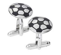 BESTYASH Silver Football Cufflinks for Men with Practical and Aesthetical Design 1 Pair Creative Copper Sleeve Nails for Business Occasion