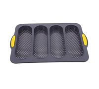 BESTYASH Slot Food Grade Silicone French Bread Pan Mold Flexible Non Stick Cake Baking Tray for Loaf Hot Dog Bread Eco Friendly Kitchen Accessory for Breakfast and Tea