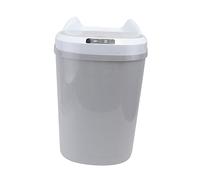 BESTYASH Smart Induction Trash Bin with Automatic Sensor and Silent Operation Rechargeable Large Capacity Waste Can for Kitchen Bathroom Office and Living Touch and Knock Control in Gray