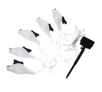 BESTYASH Solar-Powered Robin Shaped LED String Lights for Garden Patio Decoration Solar Panel Outdoor Party Lamp Design for Balcony and Courtyard Ambiance