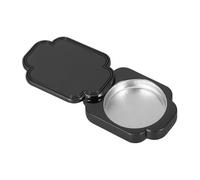 BESTYASH Solid Perfume Container and Lip Balm Carrier, Mini Black Metal Sliding Storage Box for Portable Cosmetic Balm, Refillable Sliding Top Case for Travel and Daily Use