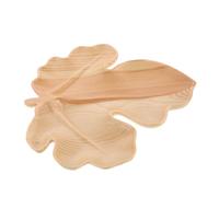 BESTYASH Solid Wood Maple Leaf Tray Small Decorative Serving Dish for Fruits Desserts Snacks Natural Grain Pattern Rustic Home Decor Seasonal Celebrations Gift