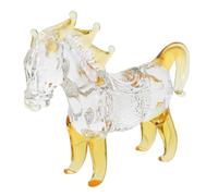 BESTYASH Standing Horse Crystal Statue Elegant Horse Sculpture for Home Decor Realistic Animal Figurine Table Centerpiece Collectible Ornament