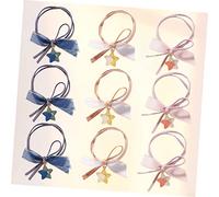 BESTYASH Star Hair Tie Set 10pcs Beading Hair Rope Elastic Ponytail Holder for Girls Women