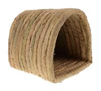 BESTYASH Straw Woven Chicken Coop Nest Small Animals Hut Semienclosed Green Low-maintenance Nurturing Environment Suitable for Backyard and Farm