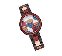BESTYASH Stylish Wooden Quartz Wrist Watch for Men and Women | Unique Wood Strap Design, Common Glass Mirror, Suitable for Friends and Lovers as Holiday Gift