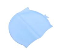 BESTYASH Swim Cap for Swimming Cute Fish-shaped Silicone Waterproof Swimming Hat Soft and Foldable Design and Beach Activities Sky-blue Colour
