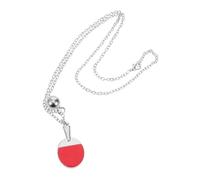 BESTYASH Tennis Racket Pendant Necklace for Women Men Sports Charm Table Tennis Jewelry with Polished Finish Pingpong Paddle Necklace for Racquet Sport Fans and Social Events