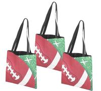 BESTYASH Themed Tote Bag Lightweight 3-Piece Set Single-Shoulder Handbag for Sports Events and Parties