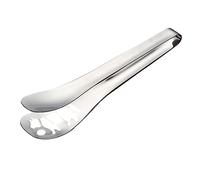 BESTYASH Thickened Stainless Steel Food Tong with Scald Hollow Design Ergonomic Kitchen Clamp for Secure Grip Multi Function Serving Tool for Steak Bread and Hot Plates