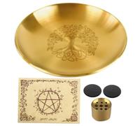 BESTYASH Tree of Life Metal Incense Stick Holder with Burner Tray Steel Burner Ornament for Home Decor Stress Relief Meditation and Relaxation