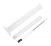 BESTYASH Triple Scale Alcohol Hydrometer and Test Cylinder for Home Brew Beer and Wine Measuring Specific Gravity Potential Alcohol for Fermentation Testing and Density Analysis