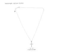 BESTYASH Twisted Braided Cross Pendant Necklace with Cubic Zirconia Crystals European Minimalist Faith Jewelry for Women and Elegant Sweater Chain for Daily Wear and Special Occasions