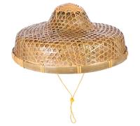 BESTYASH Unisex Woven Bamboo Fisherman Sun Hat Lightweight Rain Blocking Sun Protection Hat for Stage Performance DIY Projects Outdoor Activities