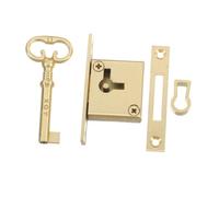 BESTYASH Vintage Brass Cabinet Door Lock with Key Mortice Lock for Drawer Cupboard and Mailbox and Versatile