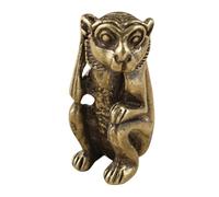 BESTYASH Vintage Small Brass Monkey Figurine Miniature Animal Statue Retro Decorative Desktop Ornament with Delicate Craftsmanship and Compact for Home and Office