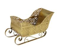 BESTYASH Vintage Small Santa Sleigh Candy Bowl Decorative Holiday Table Sculpture for Fireplace Mantle and Festive Mantelpiece Functional Candy Server and Unique Container