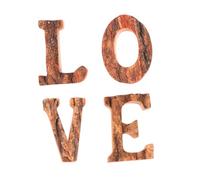 BESTYASH Vintage Wooden Love Decorative Cutout Sign Rustic Chunky Letter Ornament for Home Entryway Gallery Photography Prop Unique Natural Texture Standing Farmhouse Style Accent