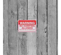 BESTYASH Warning No Dumping Sign with Legal Enforcement Bright Caution Garden Public Area Sign for Dumping Trash Can Protection