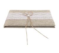 BESTYASH Wedding Guestbook Signature Book Linen Paper Retro Style Frost Resistant Record Attendance for Western Style Weddings