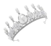 BESTYASH Wedding Tiaras for Women Pearl Rhinestone Crown Headband Hair Decorations