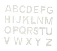 BESTYASH White Rhinestone Alphabet Embroidered Patch Applique Self Adhesive Cloth Material for Decoration and Repair, to Personalize Clothing and Bags