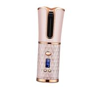 BESTYASH Wireless Automatic Hair Curler USB Rechargeable Portable Curling Iron for Travel Pink