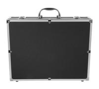BESTYASH Wireless Microphone Storage Box 4pcs Portable Hard Aluminum Case with Handle for Ktv and Outdoor Use, Black Handheld Mic Organizer