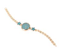 BESTYASH Women Quartz Watch with Star-Shaped Rhinestone Alloy Case Delicate Blue Wrist Decoration Stylish Timepiece for Everyday Wear and